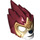 LEGO Donkerrood Lion Masker met Tan Gezicht en Gold Kroon (11129 / 13042)