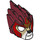 LEGO Dark Red Lion Mask with Tan Face and Red Headpiece (11129 / 17410)