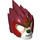 LEGO Rouge foncé Lion Masquer avec Tan Affronter et rouge Headpiece (11129 / 17410)