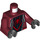 LEGO Dark Red Miles Morales (Spider-Man) with Dark Red Hood and Minifig Torso (973 / 76382)