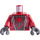 LEGO Donkerrood Miles Morales (Spider-Man) met Donkerrood Kap en Minifiguur Torso (973 / 76382)