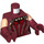 LEGO Dark Red Minifig Torso with Female Mesh Top and Webbing (973)