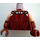 LEGO Dark Red Minifig Torso with Female Mesh Top and Webbing (973)