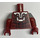 LEGO Dark Red Minifig Torso with Iron Man (White Hexagonal Plates) (973)