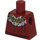 LEGO Dark Red Minifig Torso without Arms with Royalty Torso, Gold Lion Pendant and Fur Trim (973)