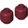 LEGO Dark Red Minifigure Head (Safety Stud) (3626 / 88475)
