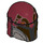 LEGO Dark Red Helmet with Sides Holes with Sabine Wren Brown and Blue (21261 / 87610)