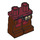LEGO Dunkelrot Minifigure Hüften und Beine mit Dark rot Loincloth und 2 Skulls (3815 / 96936)