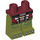 LEGO Donkerrood Minifigure Heupen en benen met Dark Rood Loincloth en Bones (3815 / 13137)