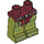 LEGO Donkerrood Minifigure Heupen en benen met Dark Rood Loincloth en Wit Claws (13144 / 13398)