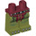 LEGO Rouge foncé Minifigure Hanches et jambes avec Dark rouge Loincloth et blanc Claws (13144 / 13398)