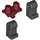 LEGO Dark Red Minifigure Hips with Black Legs (73200 / 88584)