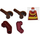 LEGO Dunkelrot Minifigure Torso mit Sweater mit Gelb Streifen und Gryffindor Badge (76382 / 88585)