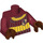 LEGO Dark Red Minifigure Torso with Sweater with Yellow stripes and Gryffindor Badge (76382 / 88585)