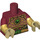 LEGO Donkerrood Aap King Minifiguur Torso (973 / 16360)