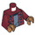 LEGO Donkerrood Ned Leeds Minifig Torso (973 / 76382)