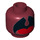 LEGO Dark Red Orca Minifigure Head (Recessed Solid Stud) (3626 / 29180)