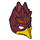 LEGO Dark Red Phoenix Mask with Yellow Beak with Gold Headpiece (16656 / 17402)