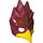 LEGO Donkerrood Phoenix Masker met Geel Bek met Gold Headpiece (16656 / 17402)