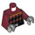 LEGO Donkerrood Pillager Minifiguur Torso (973 / 76382)