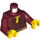 LEGO Donkerrood Plaid Shirt Torso (973 / 76382)