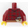 LEGO Tmavě červená Plaid Košile Trup (973 / 76382)