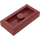 LEGO Dunkelrot Platte 1 x 2 mit 1 Stud (mit Groove) (3794 / 15573)