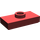 LEGO Rouge foncé assiette 1 x 2 avec 1 Stud (avec rainure et support de goujon inférieur) (15573)