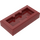 LEGO Rouge foncé assiette 1 x 2 avec 1 Stud (avec rainure et support de goujon inférieur) (15573)