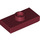 LEGO Dark Red Plate 1 x 2 with 1 Stud (with Groove and Bottom Stud Holder) (15573 / 78823)