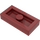 LEGO Dark Red Plate 1 x 2 with 1 Stud (without Bottom Groove) (3794)