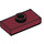LEGO Dark Red Plate 1 x 2 with 1 Stud (without Bottom Groove) (3794)