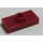 LEGO Dark Red Plate 1 x 2 with 1 Stud (without Bottom Groove) (3794)