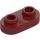 LEGO Dark Red Plate 1 x 2 with Rounded Ends and Open Studs (35480)