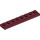 LEGO Dark Red Plate 1 x 8 with Door Rail (4510)