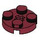 LEGO Dark Red Plate 2 x 2 Round with Axle Hole (with &#039;+&#039; Axle Hole) (4032)