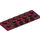 LEGO Donkerrood Plaat 2 x 6 x 0.7 met 4 Noppen aan Kant (72132 / 87609)