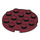 LEGO Dark Red Plate 4 x 4 Round with Hole and Snapstud (60474)