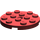LEGO Dark Red Plate 4 x 4 Round with Hole and Snapstud (60474)