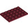 LEGO Dark Red Plate 4 x 6 (3032)