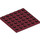 LEGO Donkerrood Plaat 6 x 6 (3958)