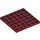 LEGO Dunkelrot Platte 6 x 6 (3958)
