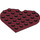 LEGO Dark Red Plate 6 x 6 Round Heart (46342)