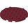 LEGO Dark Red Plate 6 x 6 Round with Pin Hole (11213)