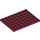 LEGO Dark Red Plate 6 x 8 (3036)