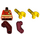 LEGO Dunkelrot Quidditch Uniform Torso mit Dark rot Arme und Gelb Hände (973 / 73403)