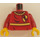 LEGO Rouge Foncé Quidditch Uniform Torse avec Rouge Foncé Bras et Jaune Mains (973 / 73403)