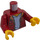 LEGO Dark Red Rafter in Dark Red Jacket Minifig Torso (973 / 76382)