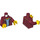 LEGO Dunkelrot Rafter im Dark rot Jacket Minifig Torso (973 / 76382)