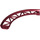 LEGO Dark Red Rail 13 x 13 Curved with Edges (25061)